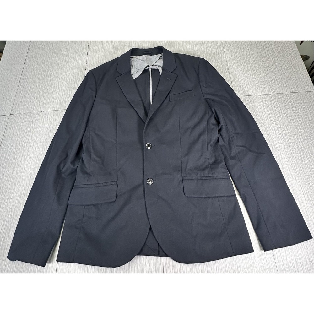 Armani Exchange Two Button Mens Blazer CoatEuropean Fabric Dark Navy Blue Size L